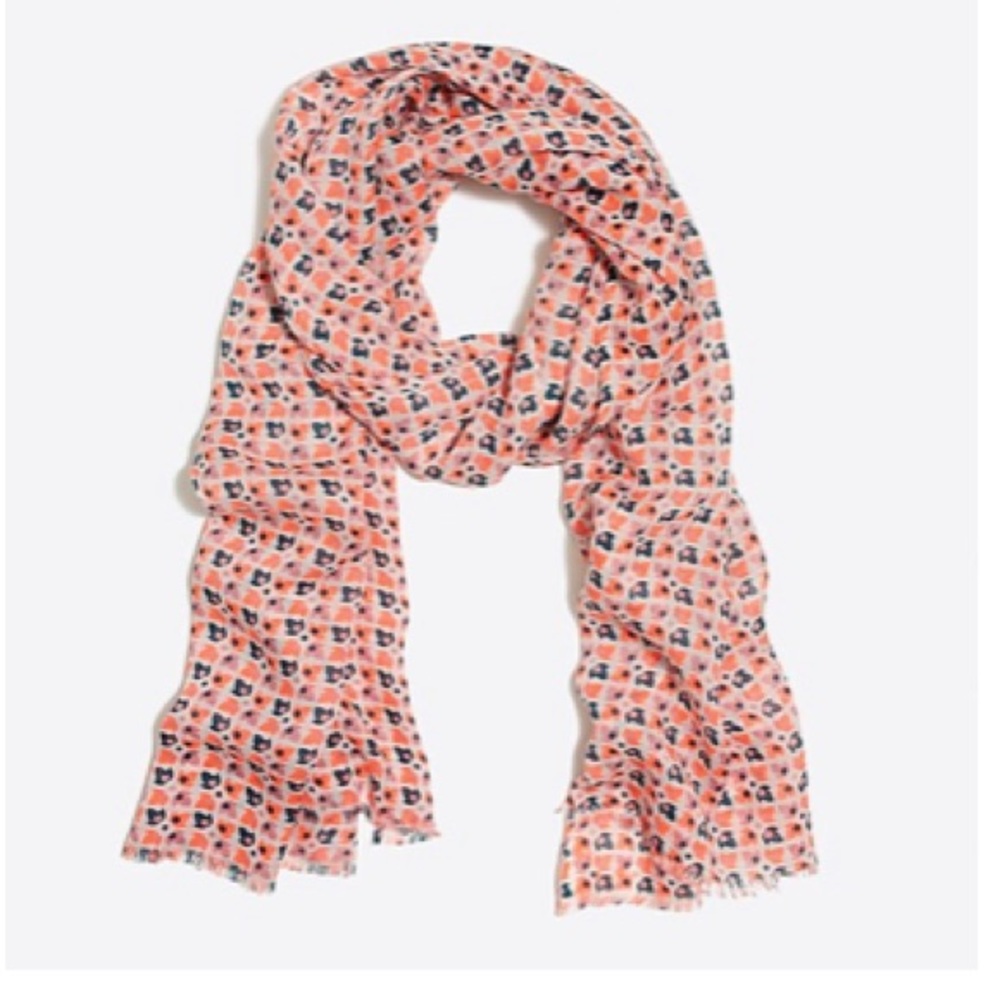 New J Crew Printed Scarf